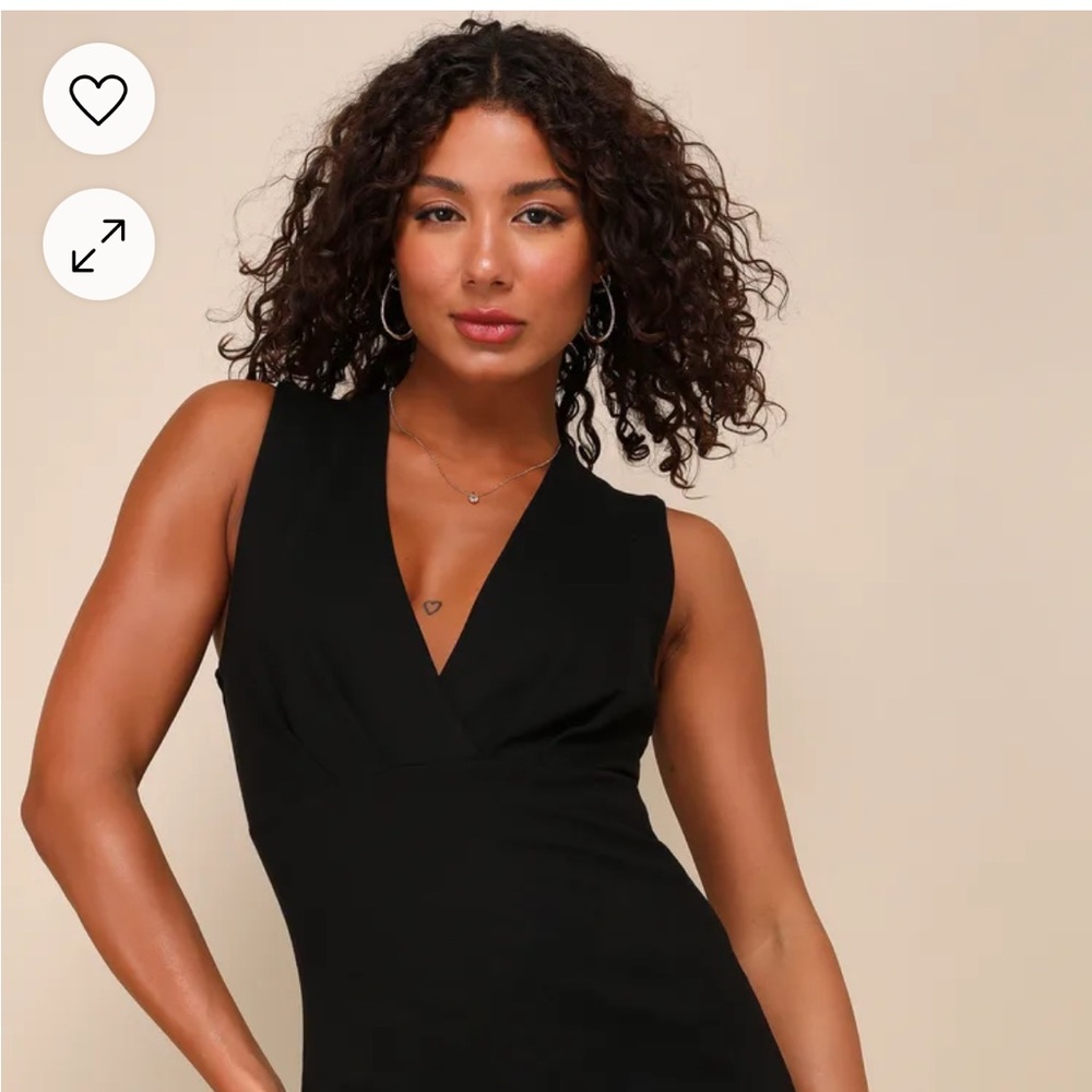 Cocktail Hour Black Sleeveless Tulip Mini Dress